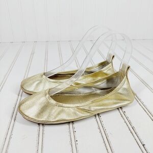 NEW Aohaolee Fashion Gold Ballerina Shoes Comfy Summer Flats M352